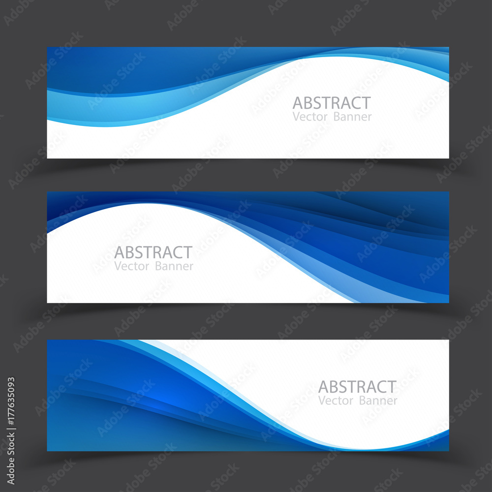 Fototapeta premium Set of banner templates. Modern abstract Vector Illustration design.