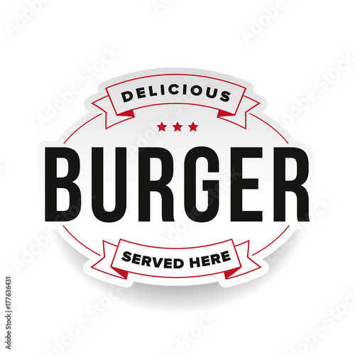 Burger vintage logo stamp