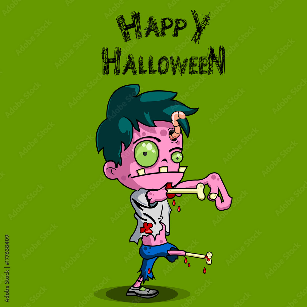 Zombie. Happy Halloween