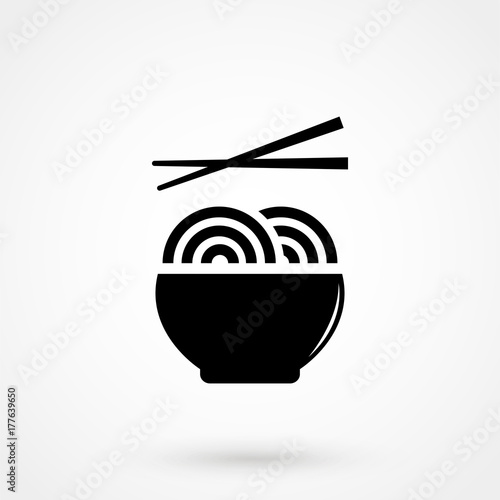 Noodle icon Vector Illustration on the white background.
