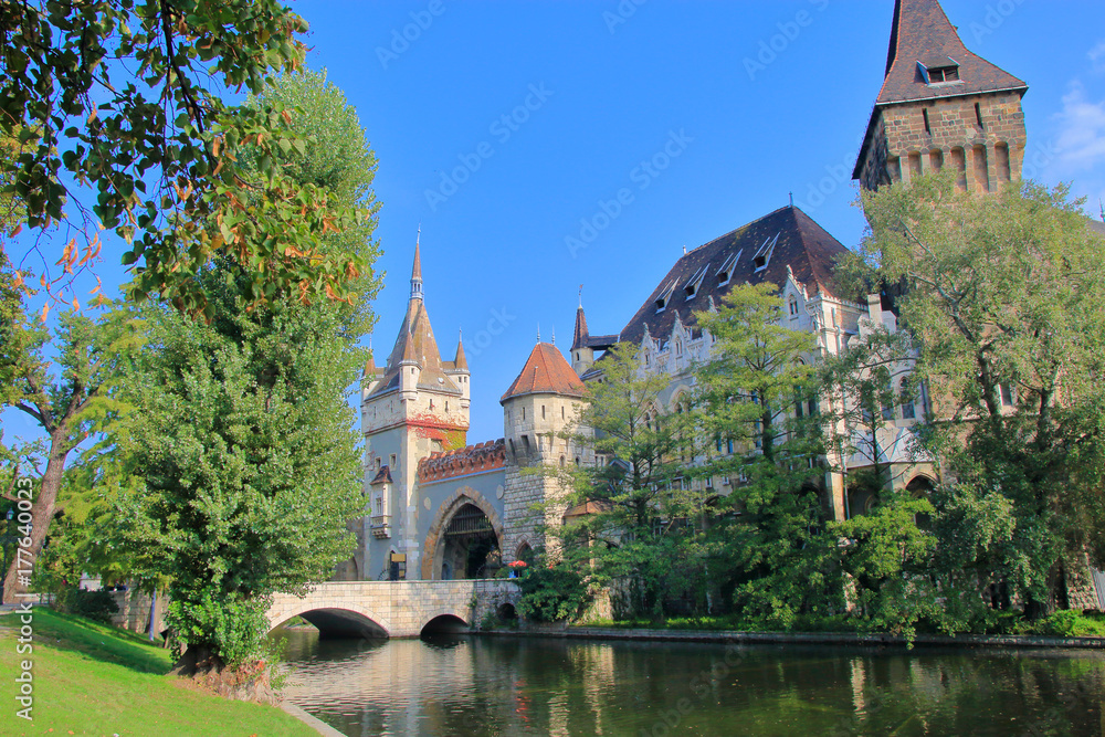 Naklejka premium castle Vaidahunyad in Budapest.