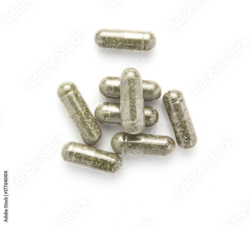 herb capsule isolated