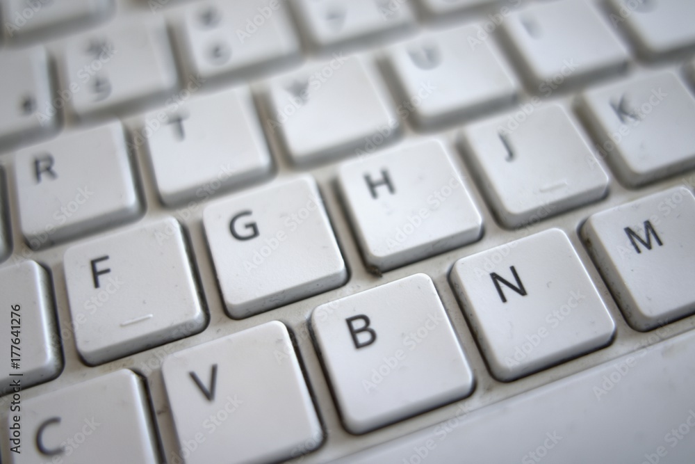 White keyboard with high contrast White keyboard with high contrast