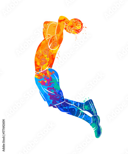 basketball player, ball