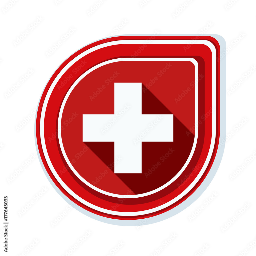 Obraz premium Switzerland button illustration