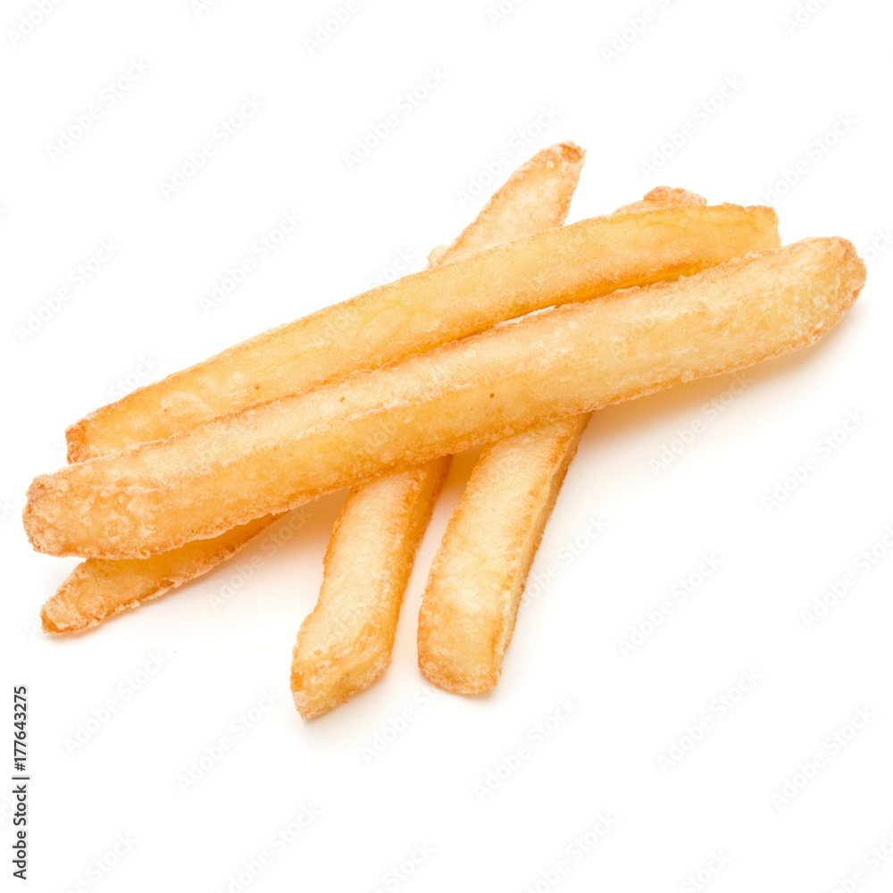 French Fried Potatoes isolated on white background French Fried Potatoes isolated on white background