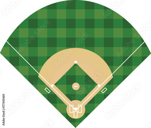 Baseball field. vector illustration