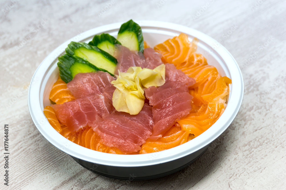 japanese food Mix Sashimi Chirashi Rice Bowl japanese food Mix Sashimi Chirashi Rice Bowl