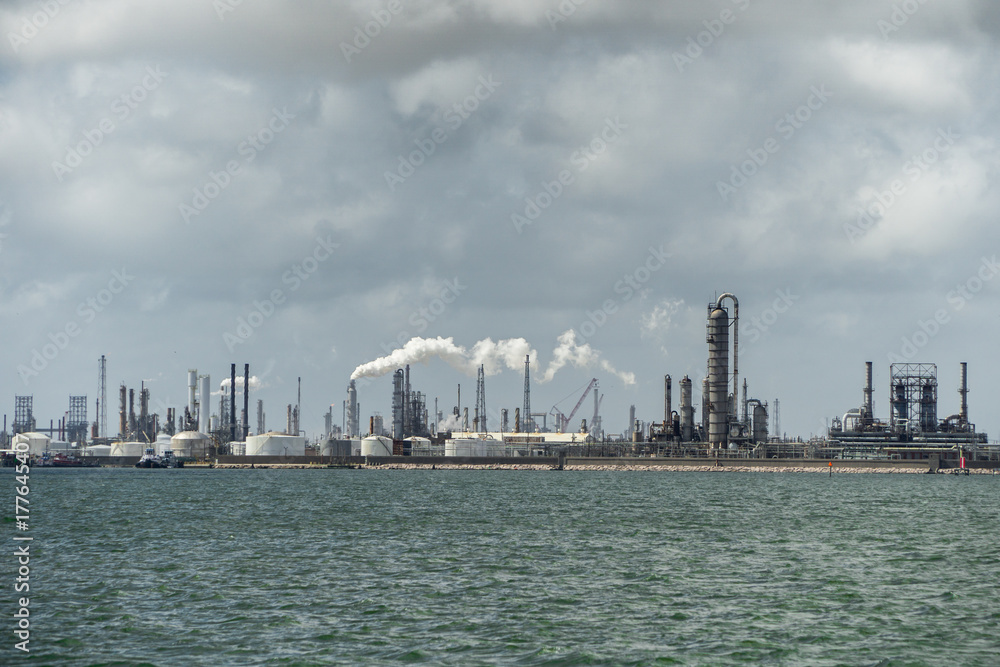 Smoke buring off an oil refinery on the gulf coast Smoke buring off an oil refinery on the gulf coast