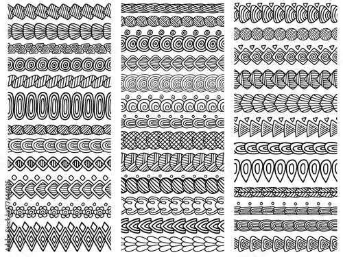 collection hand drawn borders