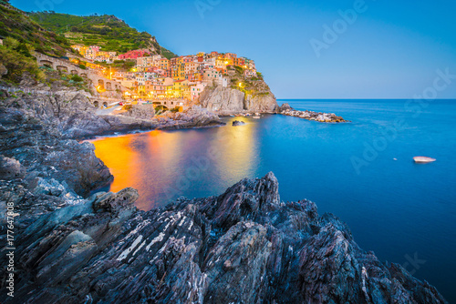 Manarola in Cinque Terre, Liguria, Italy.