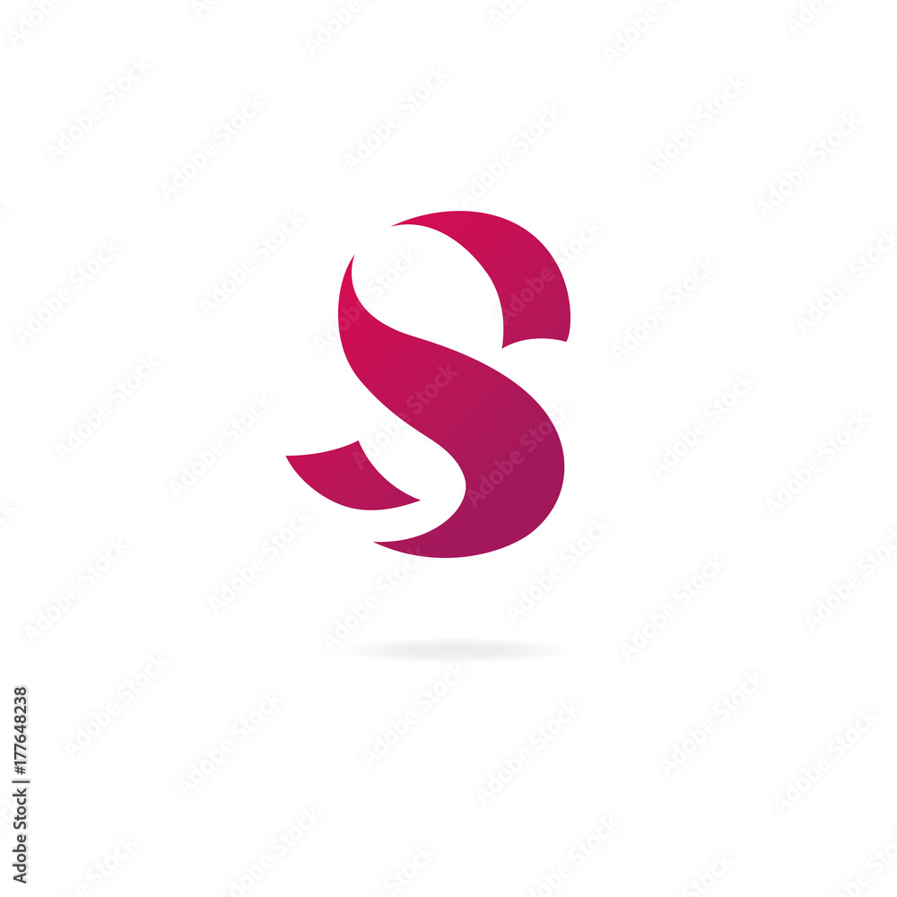 Obraz premium Letters S logo. Design template elements, ribbon