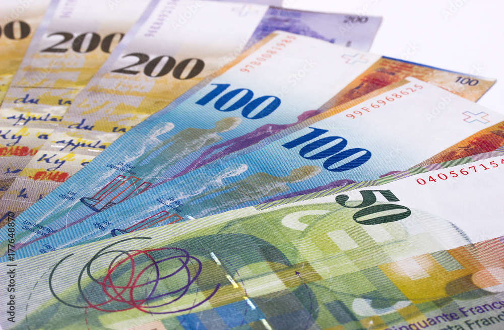 swiss franc money isolated on white background. swiss franc money isolated on white background.