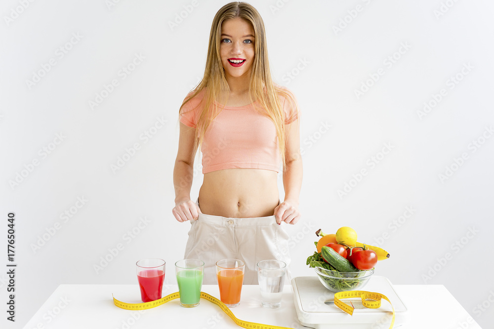 Woman losing weight Woman losing weight