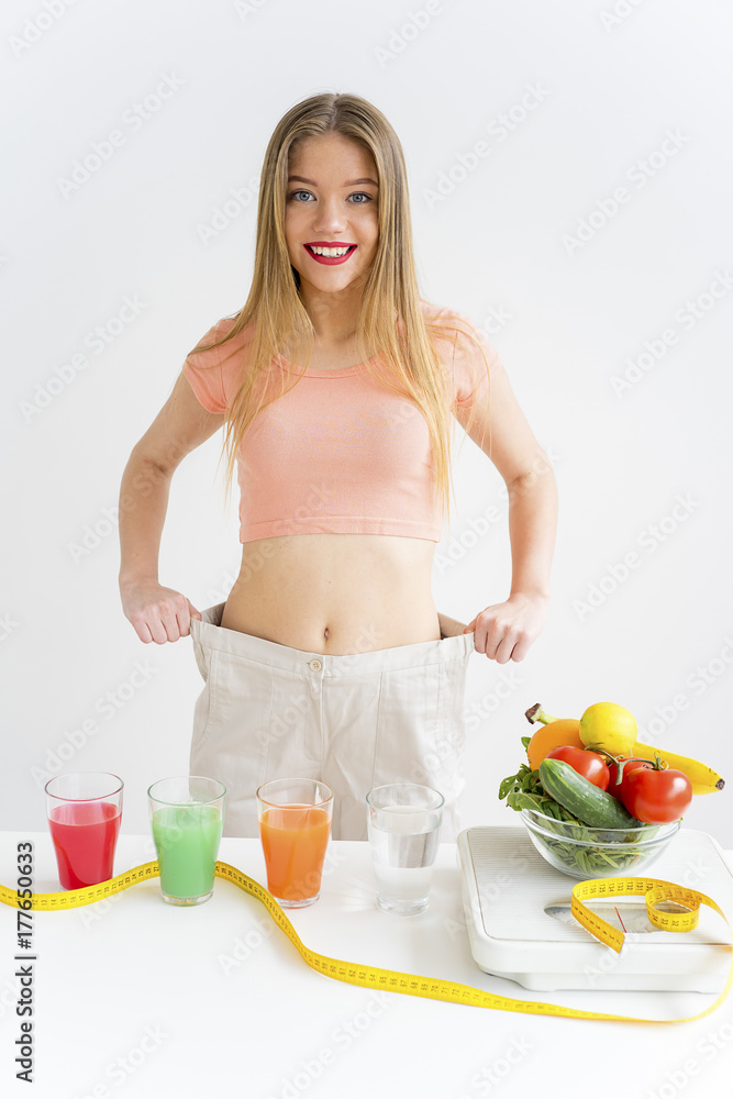 Woman losing weight