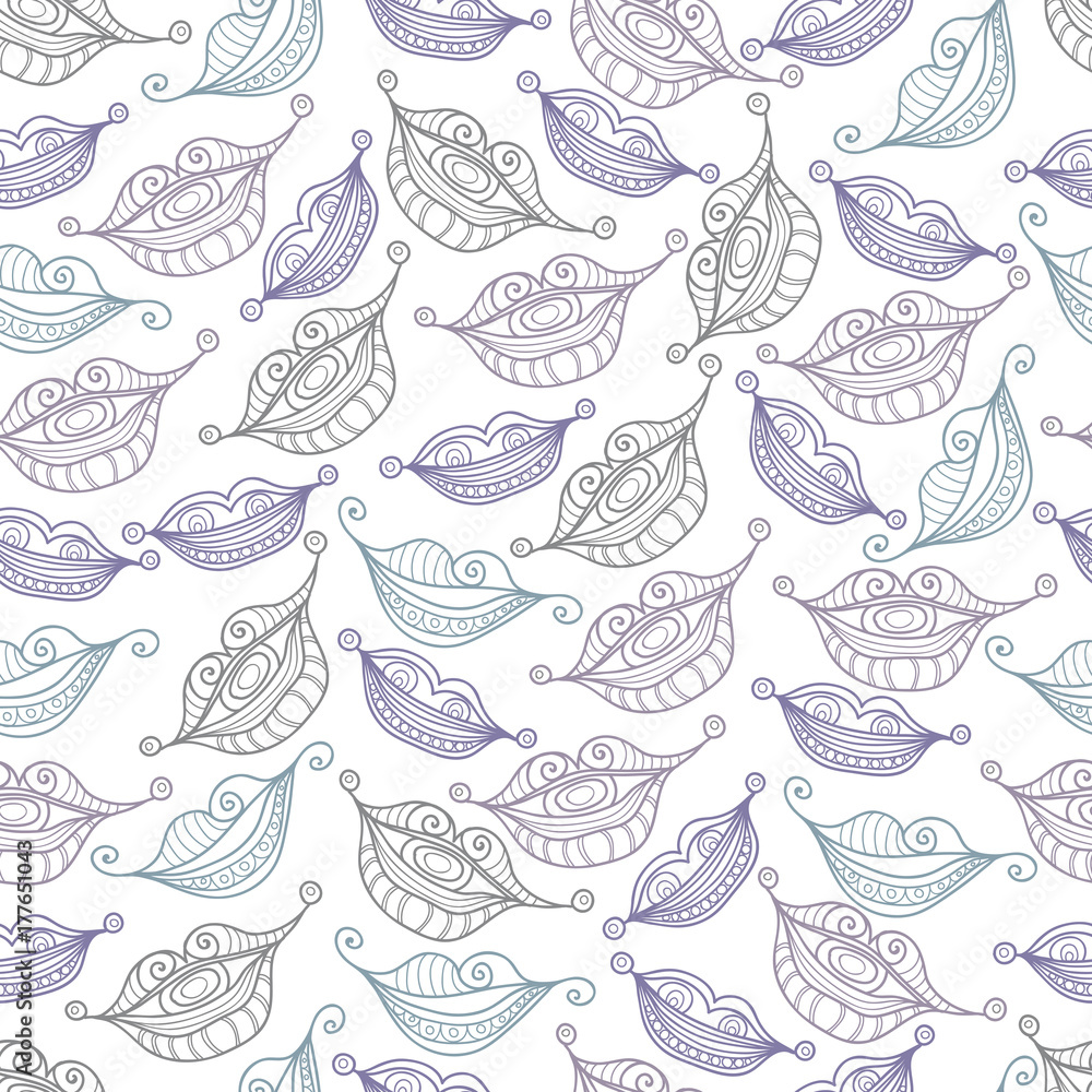 Seamless pattern with lips