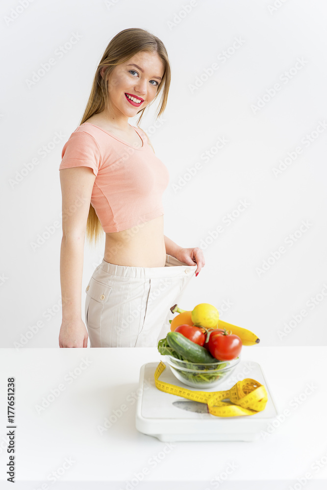 Woman losing weight
