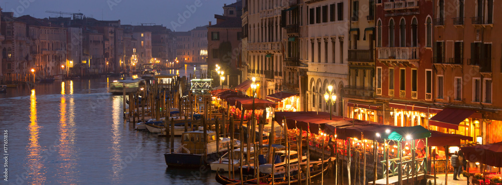 Grand Canal at Night, Venice.