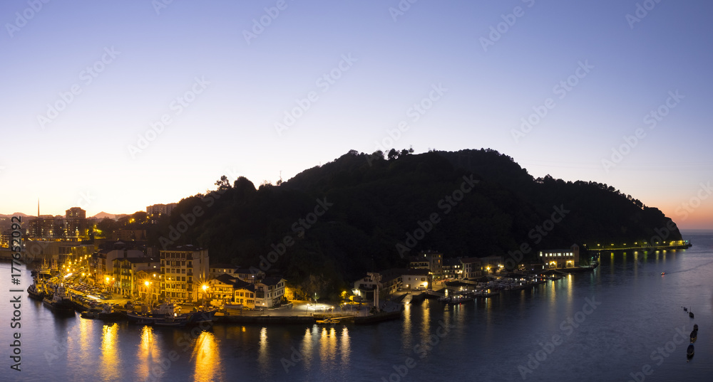 Sunset at the port of Pasaia at dusk, Basque Country