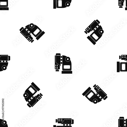Pneumatic hammer machine pattern seamless black