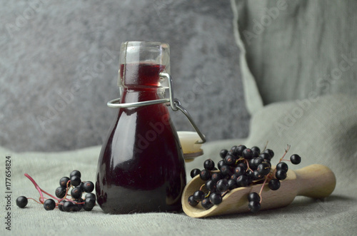 Elder berry fruits fresh juice healthcare bio homemade