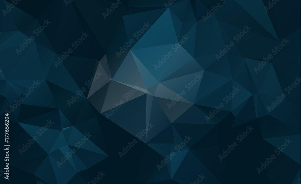 Fototapeta premium Blue Light Polygonal Low polygon Triangle Pattern Background