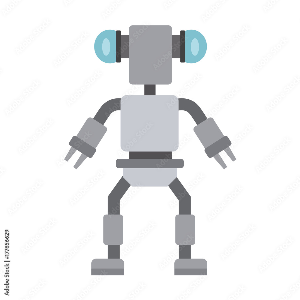 robot and robotics flat icon robot and robotics flat icon