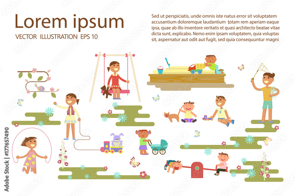 Fototapeta premium Child play outdoor
