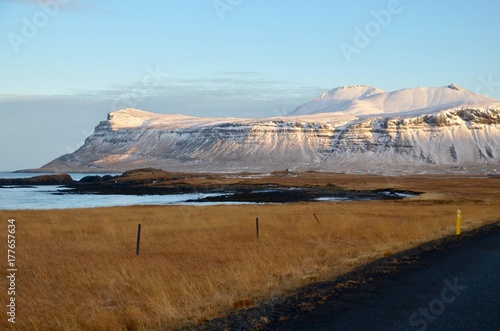 アイスランド　スナイフェルスネス半島　国立公園　氷河　冬 iceland island winter snaefellsnes peninsula national park arnarstapi jokull glacier photo