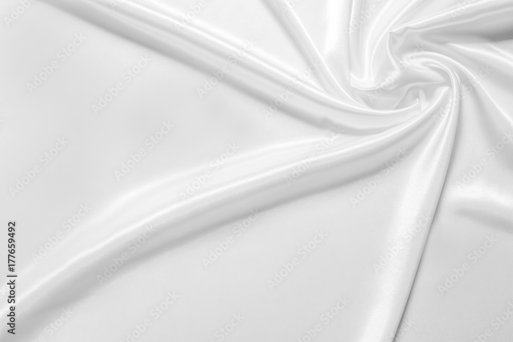 Fototapeta premium Streszczenie tło białe szmatki z miękkimi falami.