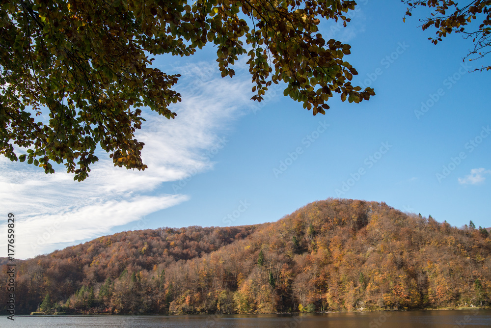 Scenic Plitvice lakes national park in Croatia during autumn time Scenic Plitvice lakes national park in Croatia during autumn time