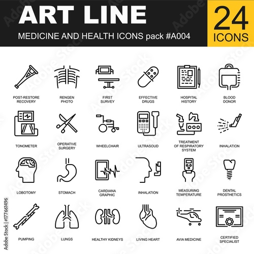 Simple Set of Pills Related Vector Line Icons. Medical on white background. Medicine symbols in black. Editable Stroke. Ambulance in hospital and rehabilitation. Detection illness