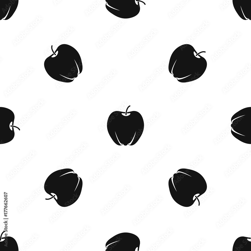 Ripe apple pattern seamless black Ripe apple pattern seamless black