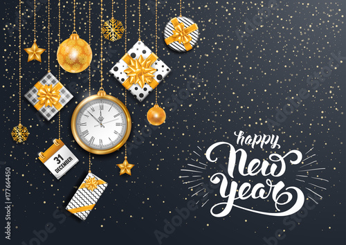 Festive New Year Greeting Card