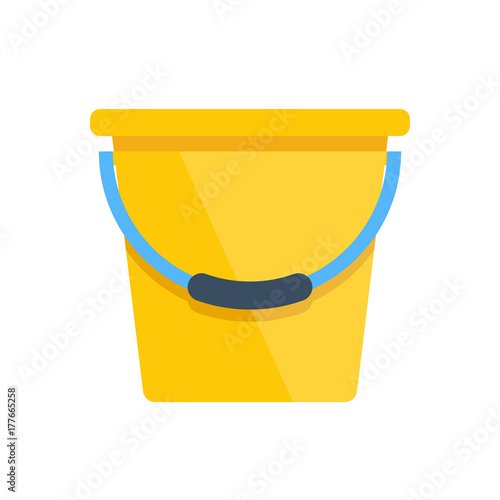 Vector yellow bucket photo