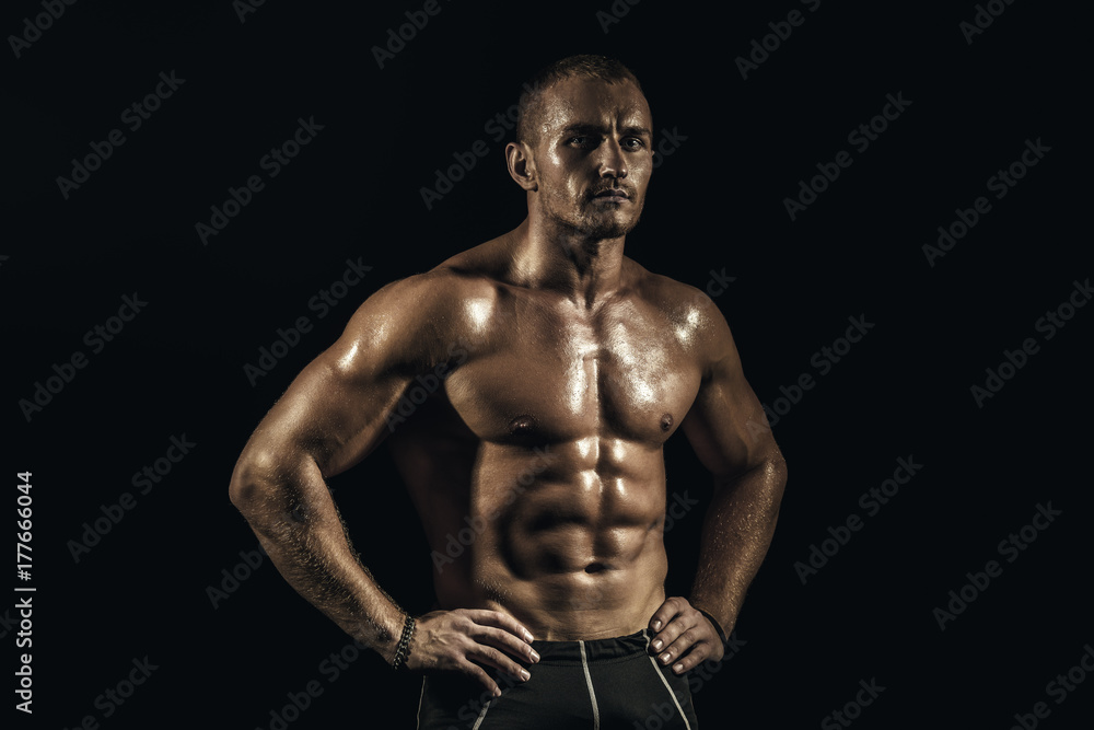 muscular man gym