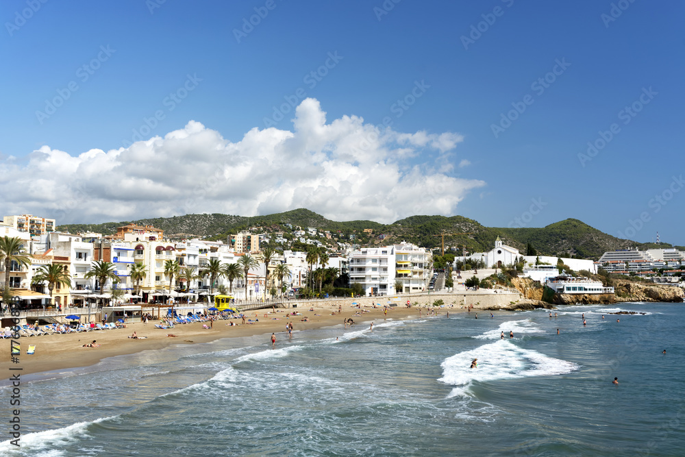 Beach of Sitges in Spain
