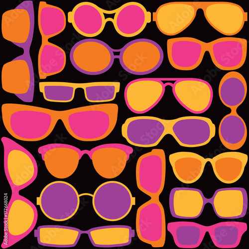 Sunglasses Pattern in Warm Colors