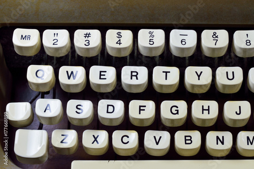 old typewriter keyboard detail