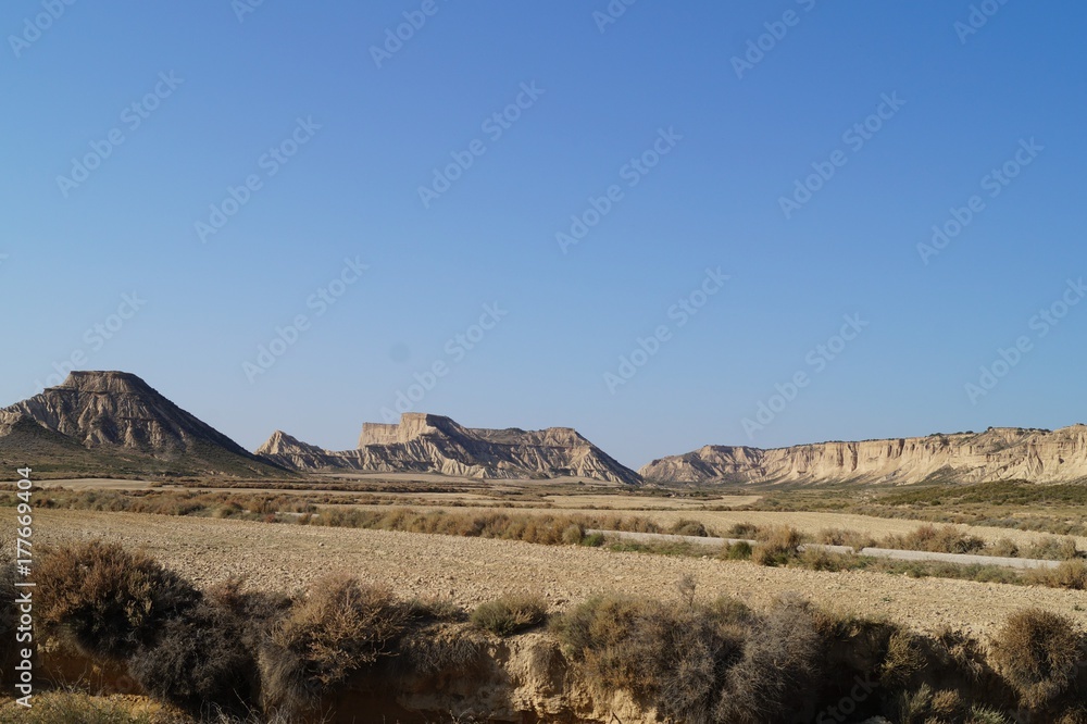 Bardenas Reales desert in Navarra, Spain 