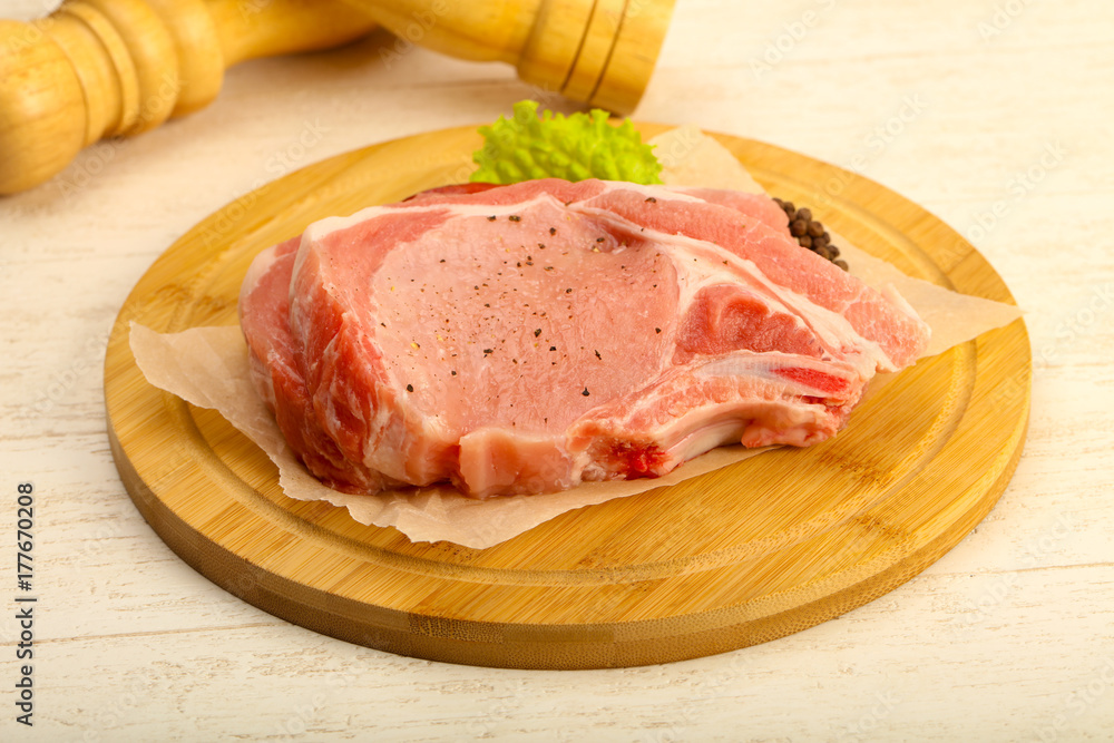 Raw pork cutlet Raw pork cutlet