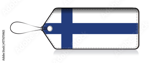 Finnish emoji flag, Label flag of  Product made in Findland