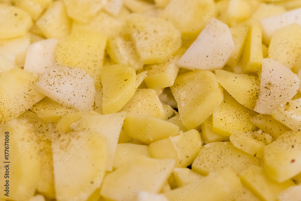 sliced potatoes with spice sliced potatoes with spice