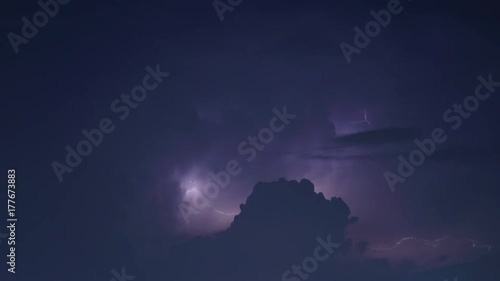 lightning time lapse shot