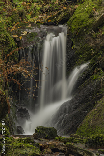 Javori waterfall on Javori creek in Krkonose mountains