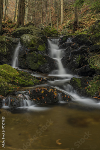 Fototapeta Naklejka Na Ścianę i Meble -  Waterfalls on river Cista in Krkonose mountains
