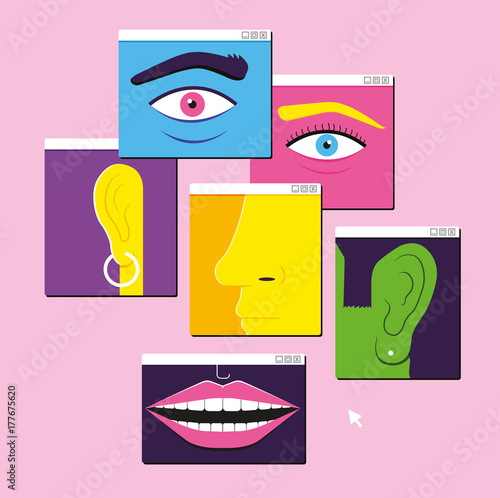 Facial features