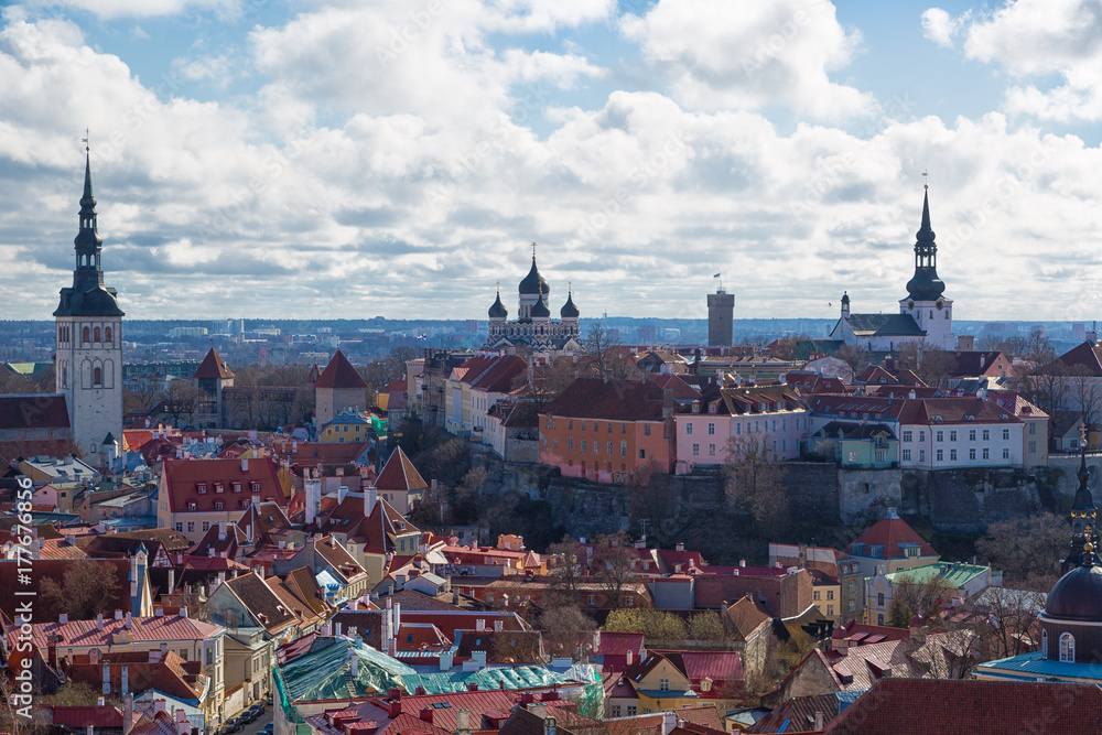 Obraz premium View of old town. Tallinn, Estonia, Europe