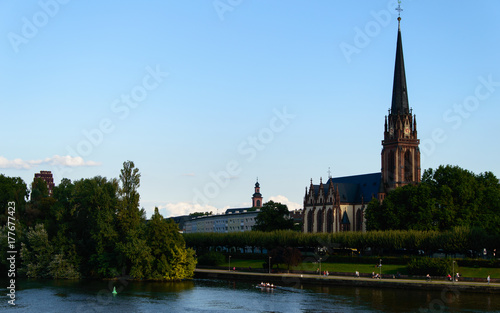 A church in Frankfurt over Main, Germany
