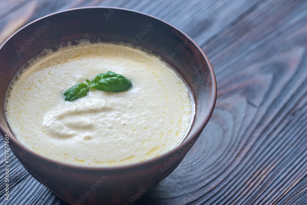 Bowl of alfredo - Italian pasta sauce Bowl of alfredo - Italian pasta sauce